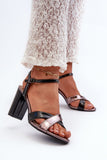 Elegant Eco Leather Stiletto Sandals with Adjustable Straps