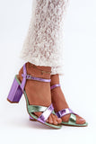 Elegant Eco Leather Stiletto Sandals with Intertwining Straps