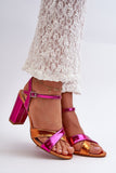 Elegant Eco Leather Stiletto Sandals with Adjustable Straps