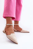 Elegant Eco-Suede Ballerinas with Adjustable Strap