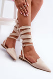 Elegant Eco-Suede Ballerinas with Adjustable Strap