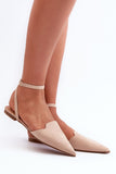 Elegant Eco-Suede Ballerinas with Adjustable Strap