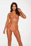 Elegant Lace Soft Bra in Summer Apricot Hue
