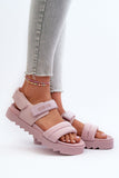 Stylish Platform Sandals with Velcro for All-Day Comfort