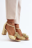 Elegant Women's Leather Sandals with Adjustable Strap