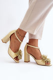 Elegant Women's Leather Sandals with Adjustable Strap