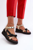 Chic Women's Platform Sandals with Velcro and Bow Detail
