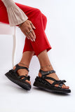 Stylish Platform Sandals with Bow and Velcro Fastening