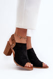 Eco-Suede Women's Sandals with Stylish Openwork Design