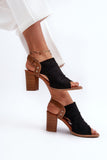 Eco-Suede Women's Sandals with Stylish Openwork Design