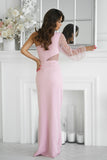 Elegant Sequin Asymmetrical One-Shoulder Dress with Slit