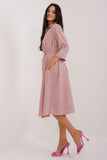 Elegant Midi Shirt Dress with Flared Cut and Pockets