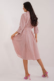 Elegant Midi Shirt Dress with Flared Cut and Pockets