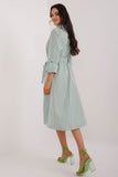 Elegant Midi Shirt Dress with Flared Cut and Pockets