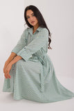 Elegant Midi Shirt Dress with Flared Cut and Pockets