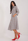 Elegant Midi Shirt Dress with Flared Cut and Pockets