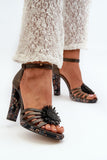 Elegant Natural Leather Sandals with Adjustable Buckle