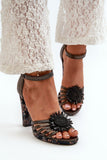 Elegant Natural Leather Sandals with Adjustable Buckle