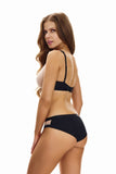 Ecru and Black Classic Mesh Microfiber Shorts
