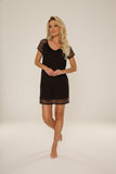 Elegant Short Sleeve Tulle Nightgown for Ultimate Comfort