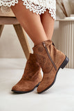 Elegant Openwork Ankle Boots with Zipper Closure for Women