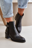 Eco Leather Women's Ankle Boots with Fleece Lining & Zipper