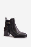 Eco Leather Women's Ankle Boots with Fleece Lining & Zipper