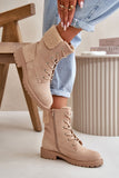 Stylish Women's Eco Suede Ankle Boots with Fur and Fleece