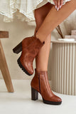 Eco Leather Women's Insulated Boots with High Heel