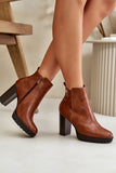 Eco Leather Women's Insulated Boots with High Heel