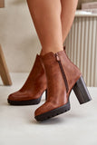 Eco Leather Women's Insulated Boots with High Heel