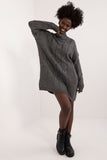 Soft Acrylic-Wool Blend Turtleneck Dress for Everyday Wear
