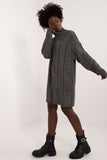 Soft Acrylic-Wool Blend Turtleneck Dress for Everyday Wear