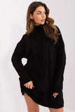 Soft Acrylic-Wool Blend Daily Turtleneck Dress
