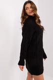 Soft Acrylic-Wool Blend Daily Turtleneck Dress