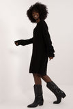 Knee-Length Comfort Knit Dress with Round Neckline