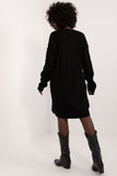 Knee-Length Comfort Knit Dress with Round Neckline