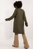 Comfortable Knee-Length Dress with Round Neckline & Long Sleeves