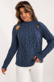 Soft Acrylic-Wool Blend Women's Classic Long Sleeve Sweater