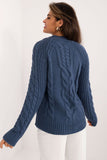 Soft Acrylic-Wool Blend Women's Classic Long Sleeve Sweater