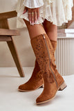 Stylish Eco Suede Over-the-Knee Women's Boots with Zipper