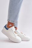 Eco-Leather Low Sneakers with Unique Lace Pins for Comfort