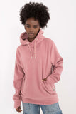 Cozy Women's Hoodie with Zipper Pockets and Adjustable Hood