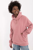 Cozy Women's Hoodie with Zipper Pockets and Adjustable Hood