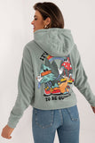 Casual Women's Sweatshirt with Large Back Print and Hoodie