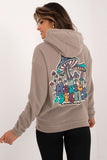 Casual Women's Sweatshirt with Large Back Print and Hood