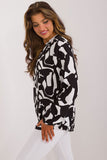 Eco-Friendly Printed Blouse with Puffy Sleeves & V-Neck