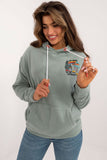 Casual Women's Sweatshirt with Large Back Print and Hoodie
