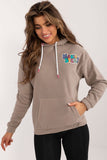Casual Women's Sweatshirt with Large Back Print and Hood