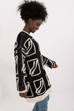 Casual Extended Cut Women's Sweater with Print